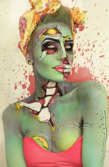 Halloween Makeup Pop Art Zombabe Find Me At Facebook Kissyg