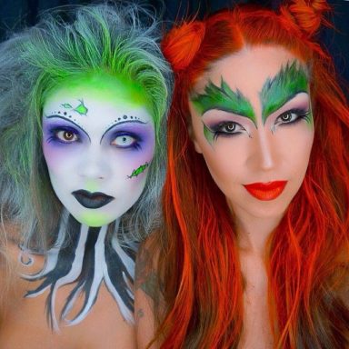 Halloween Makeup : Beetle Juice vs Poison Ivy. - InspiringPeople ...