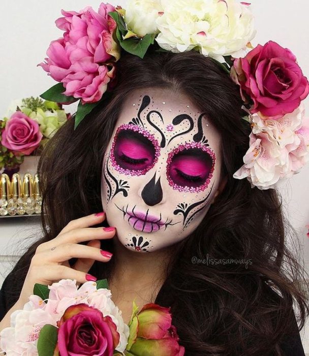 Halloween Makeup Ideas : How Beautiful Is This Catrina Make Up?! We Are 