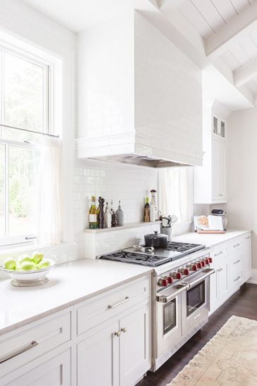 Kitchen Decor Ideas : white kitchen with amazing hood and Wolf stove ...