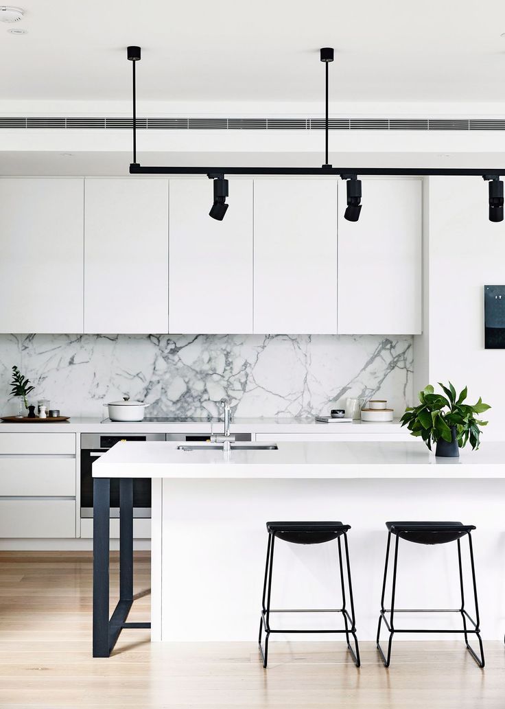 Modern Kitchen Decor Black And White Monochrome Kitchen